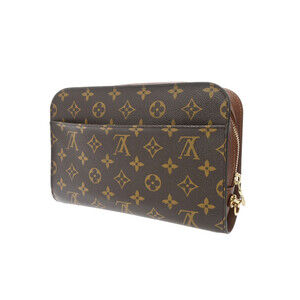 Louis Vuitton Monogram Orsay Shoulder Brown Bag Canvas